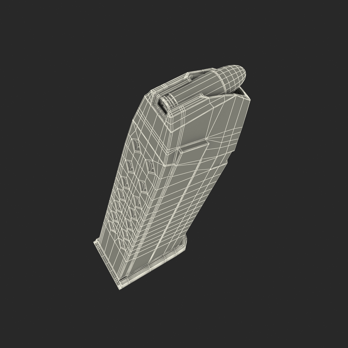 3D 9mm Ammo Clip model