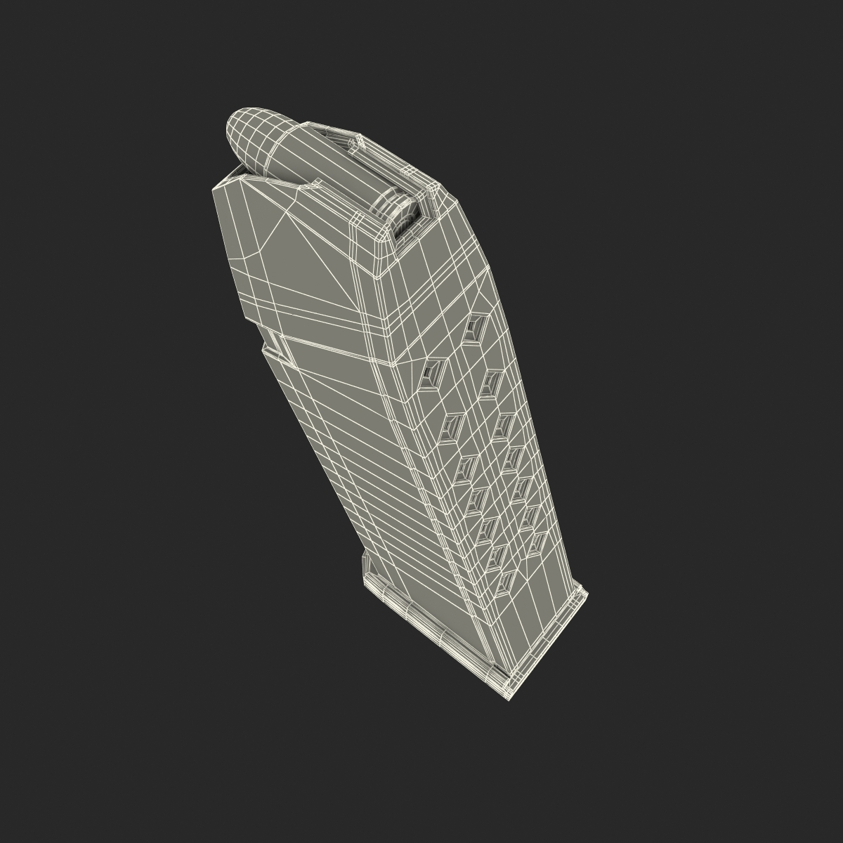 3D 9mm Ammo Clip model