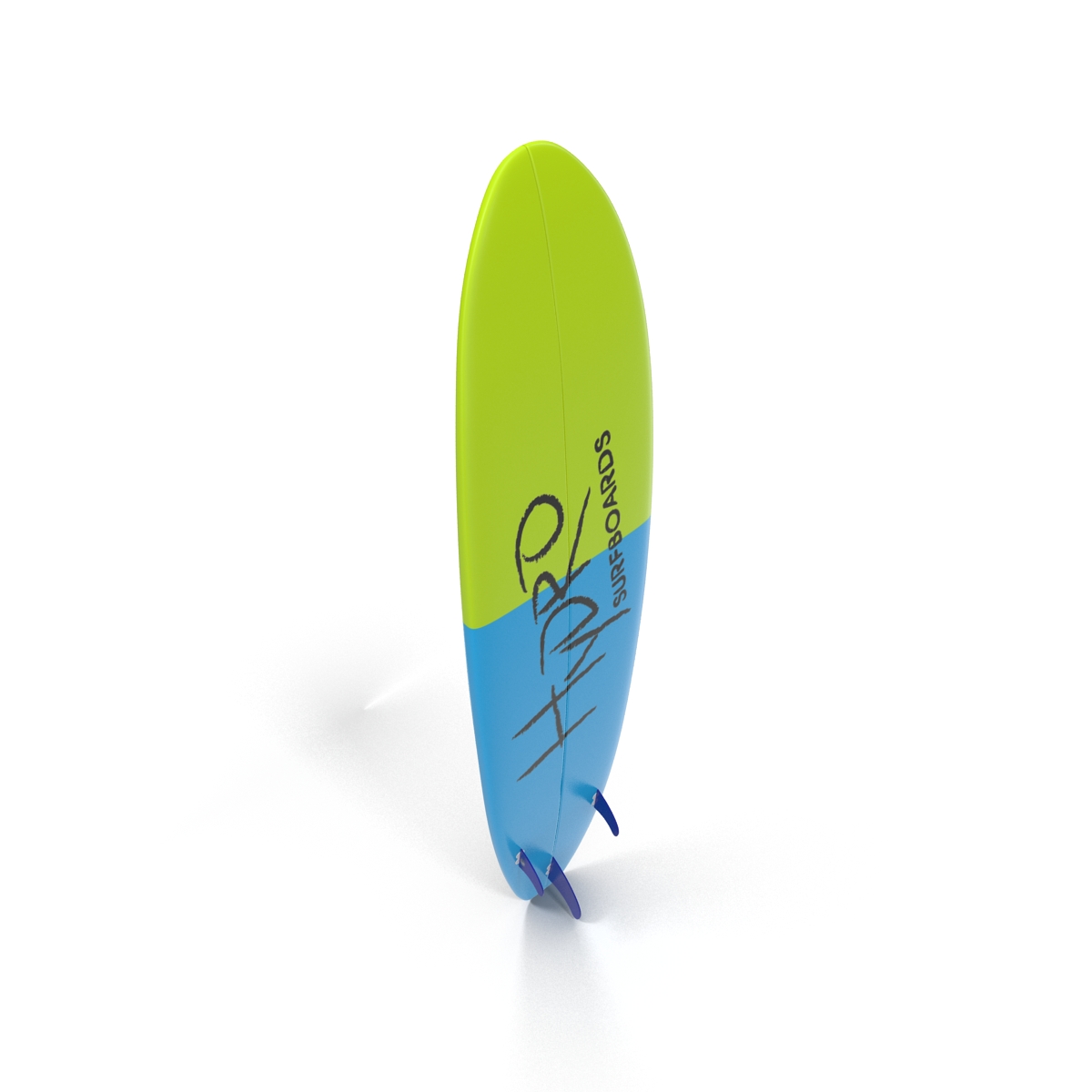 3D Surfboard Longboard 2