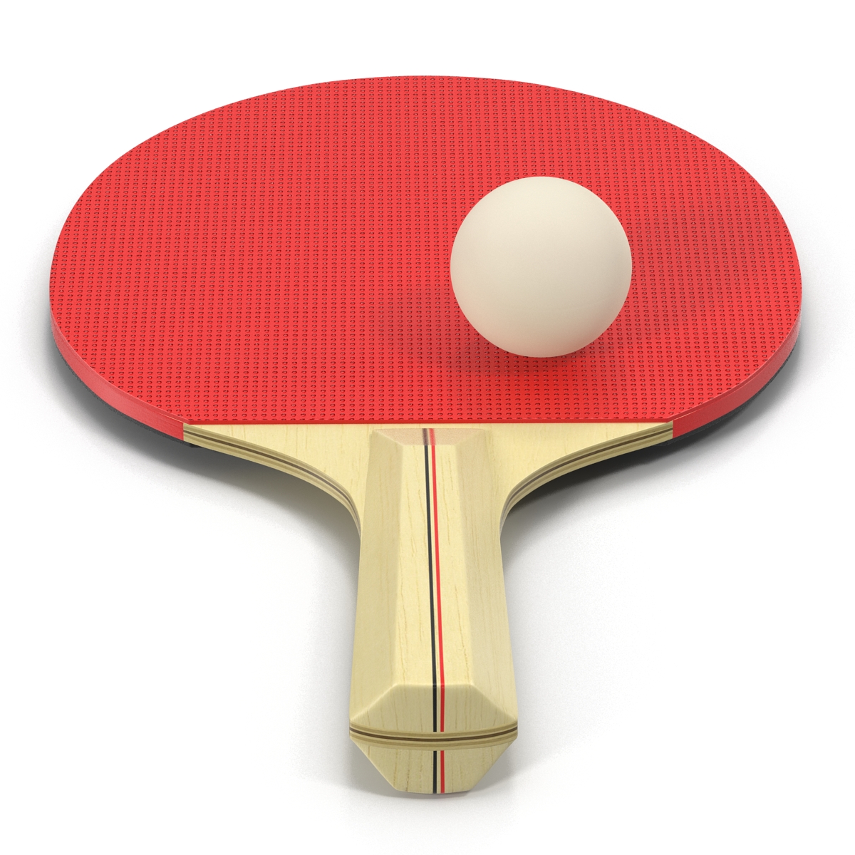 3D model Ping Pong Ball and Paddle