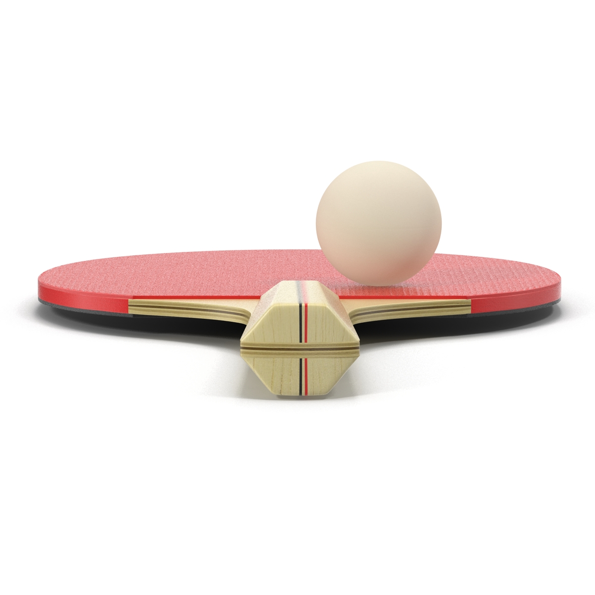 3D model Ping Pong Ball and Paddle