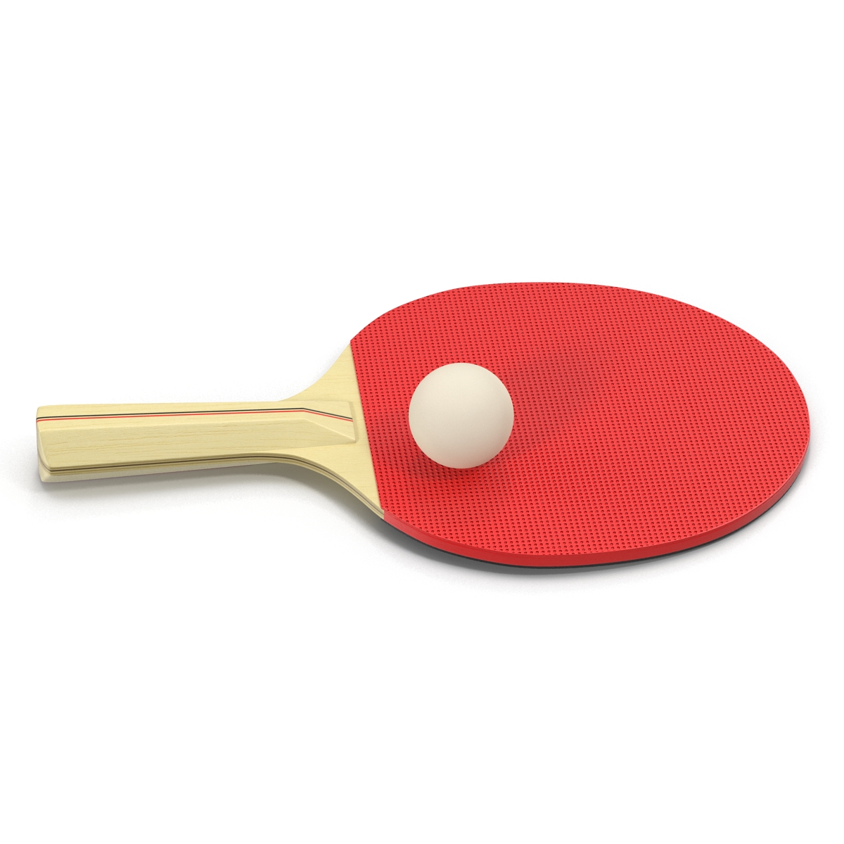 3D model Ping Pong Ball and Paddle