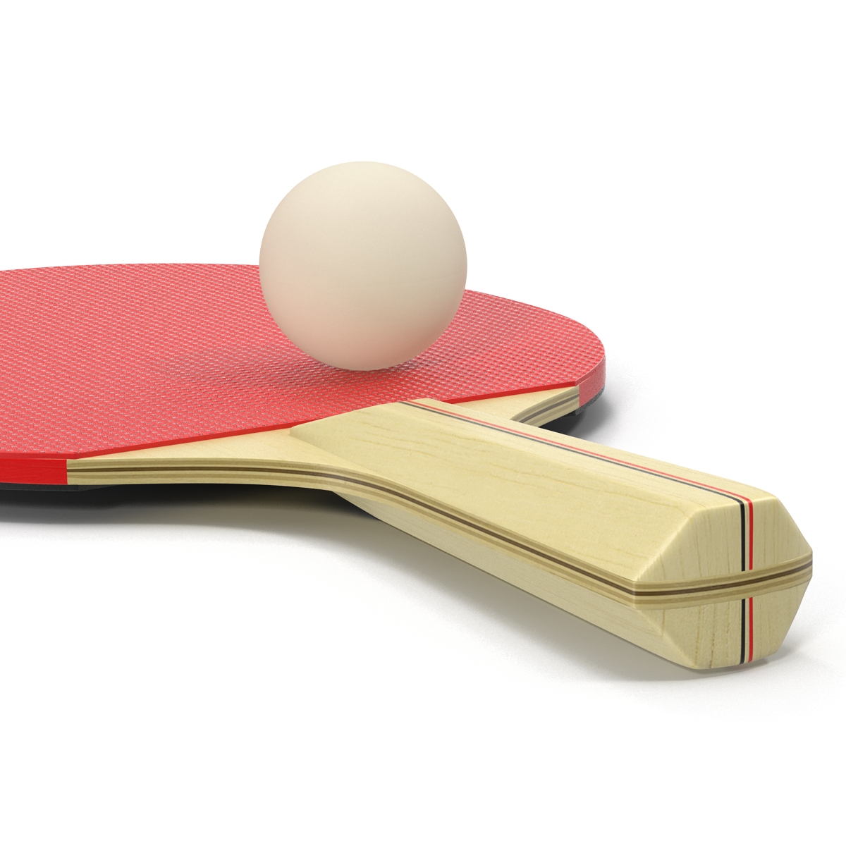 3D model Ping Pong Ball and Paddle