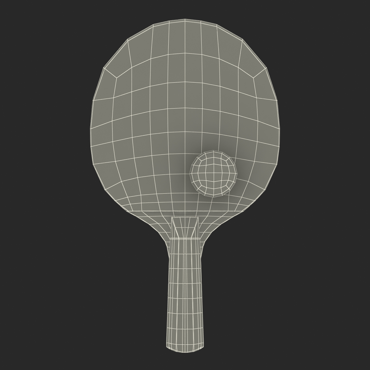 3D model Ping Pong Ball and Paddle