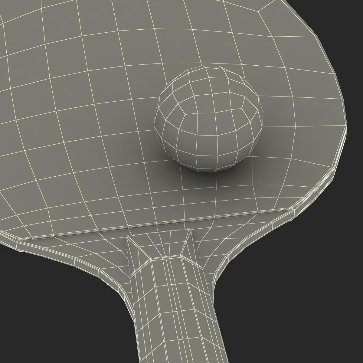 3D model Ping Pong Ball and Paddle