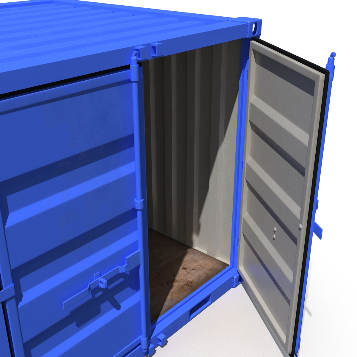 8 ft Storage Container Blue 3D