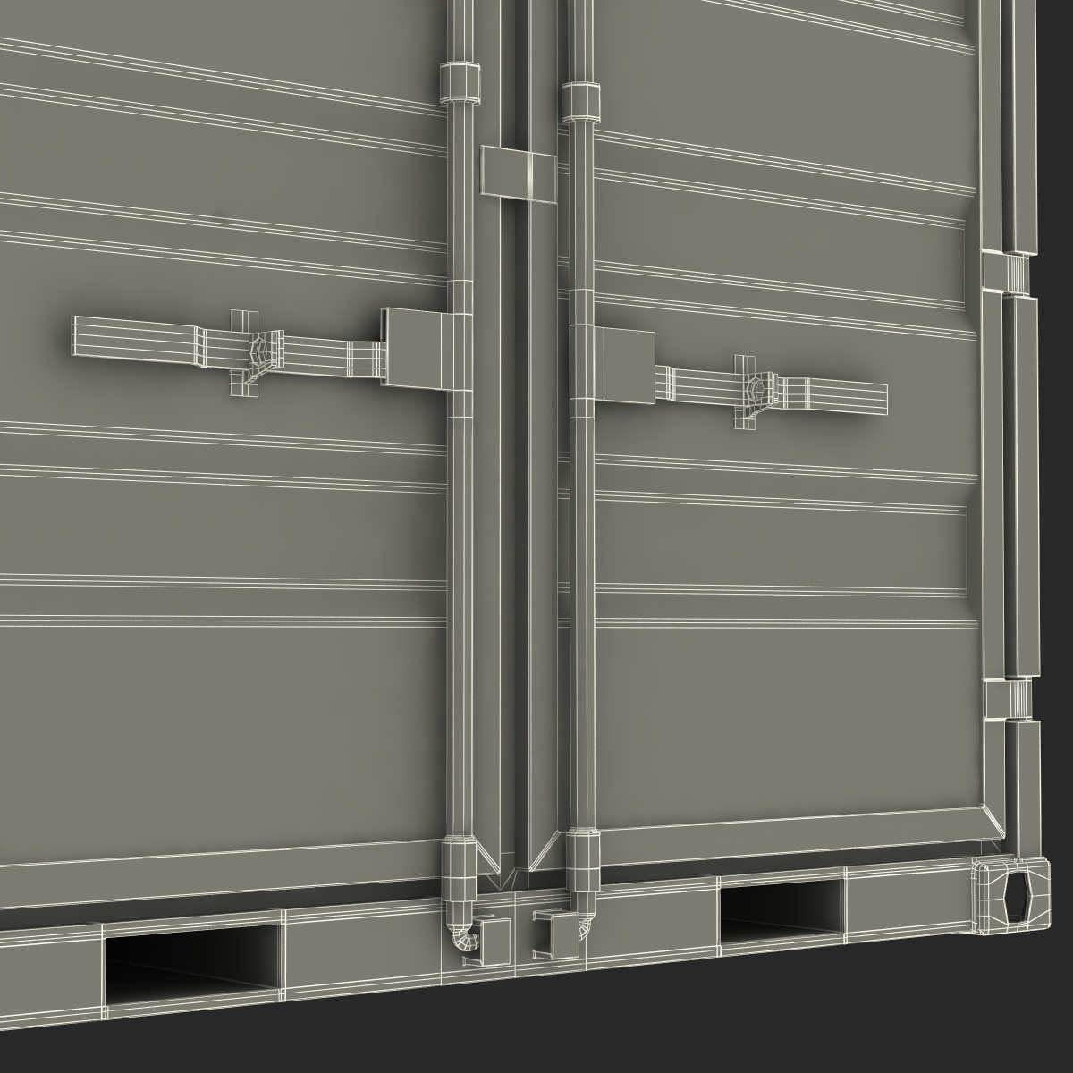 8 ft Storage Container Blue 3D