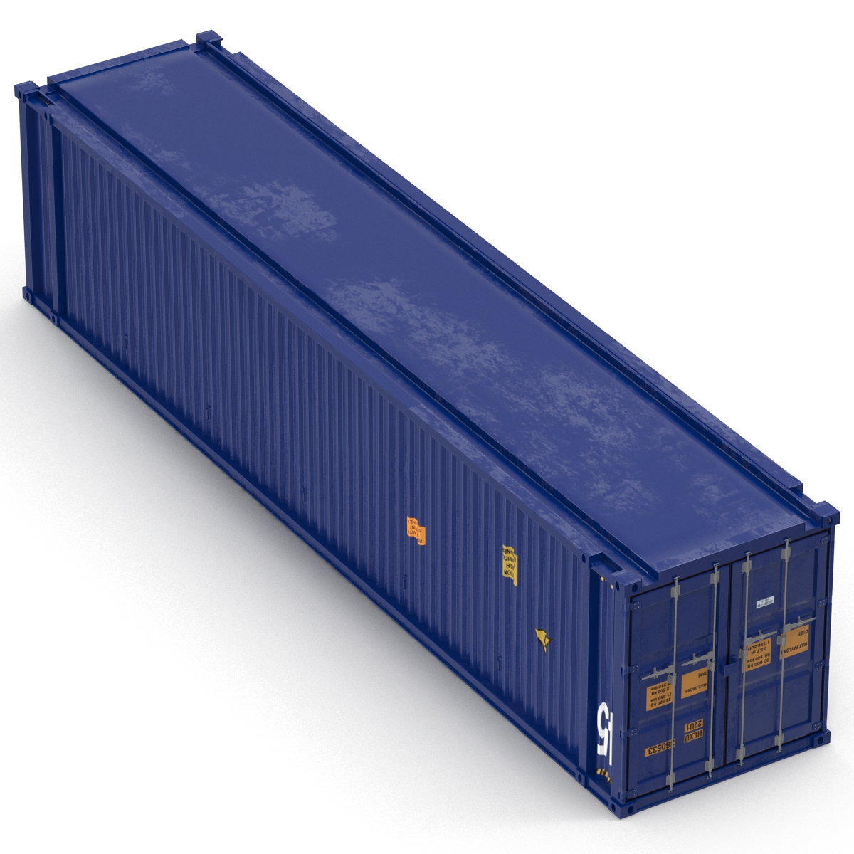 45 ft High Cube Container Blue 2 3D