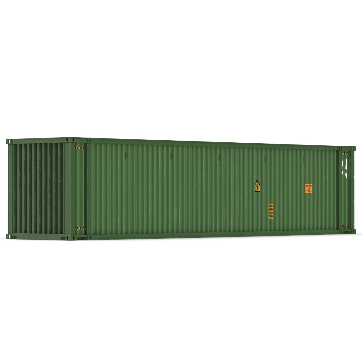 3D 45 ft High Cube Container Green