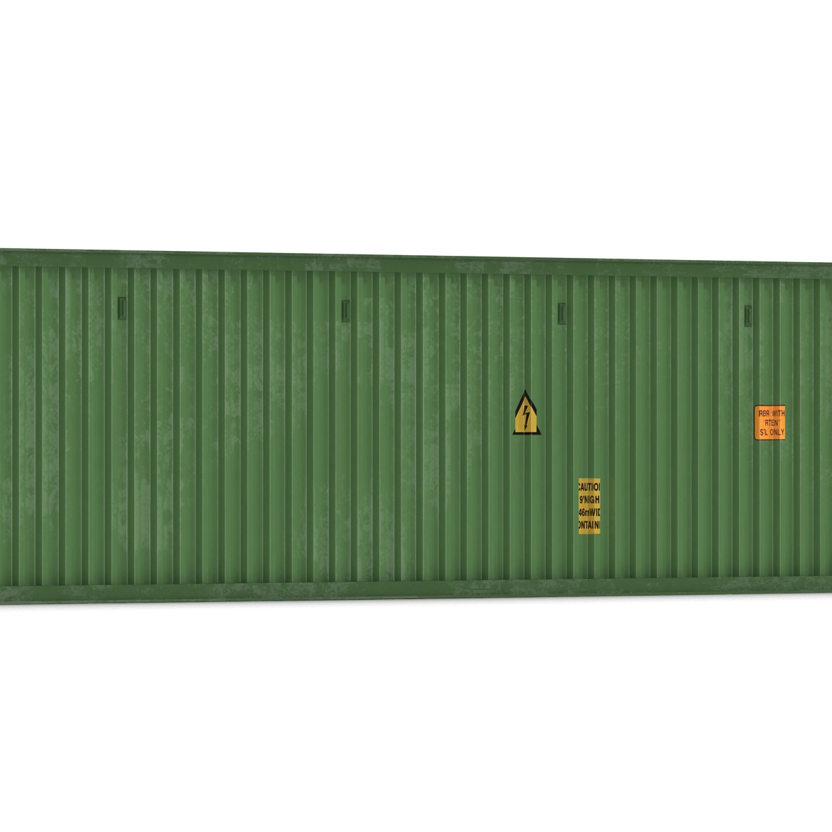 3D 45 ft High Cube Container Green