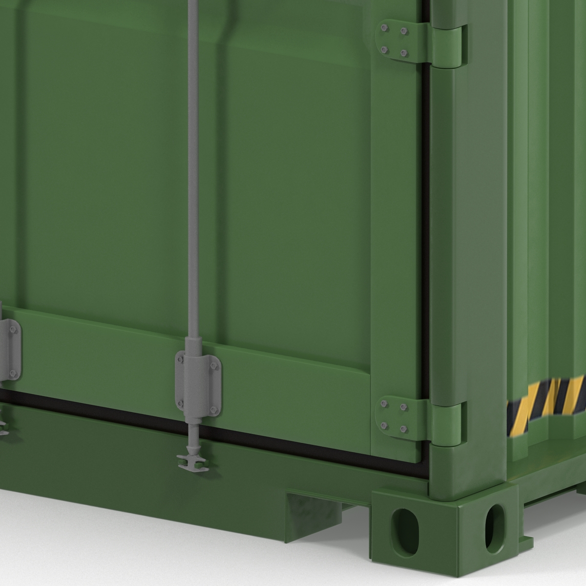 3D 45 ft High Cube Container Green