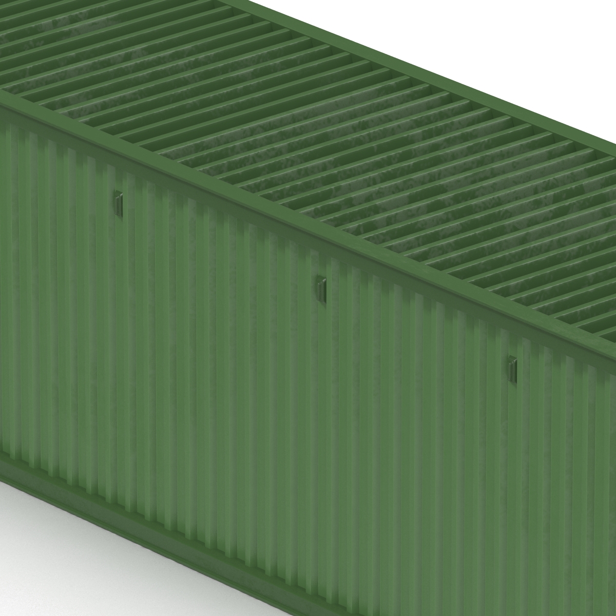 3D 45 ft High Cube Container Green