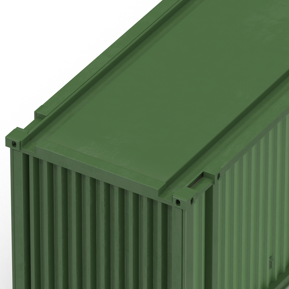 3D 45 ft High Cube Container Green