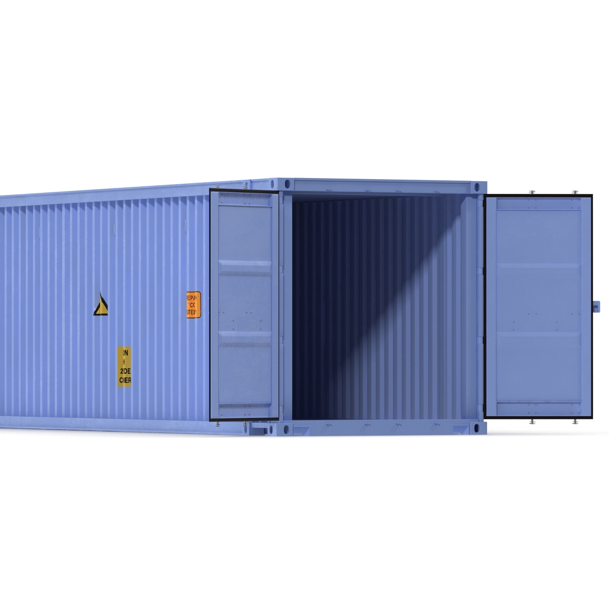 3D model 45 ft High Cube Container Blue