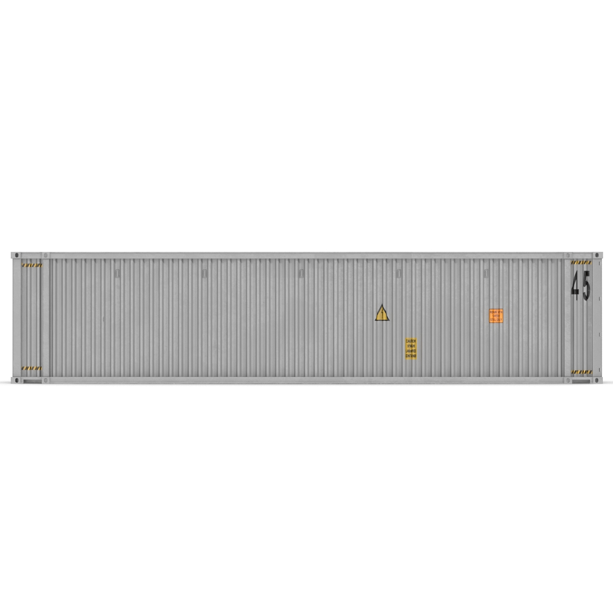 3D 45 ft High Cube Container White