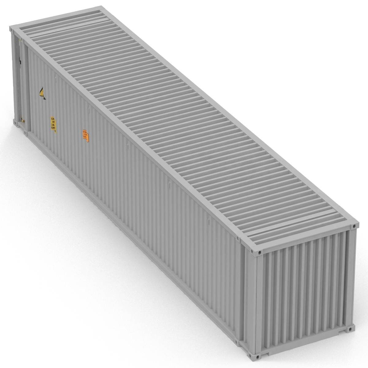 3D 45 ft High Cube Container White