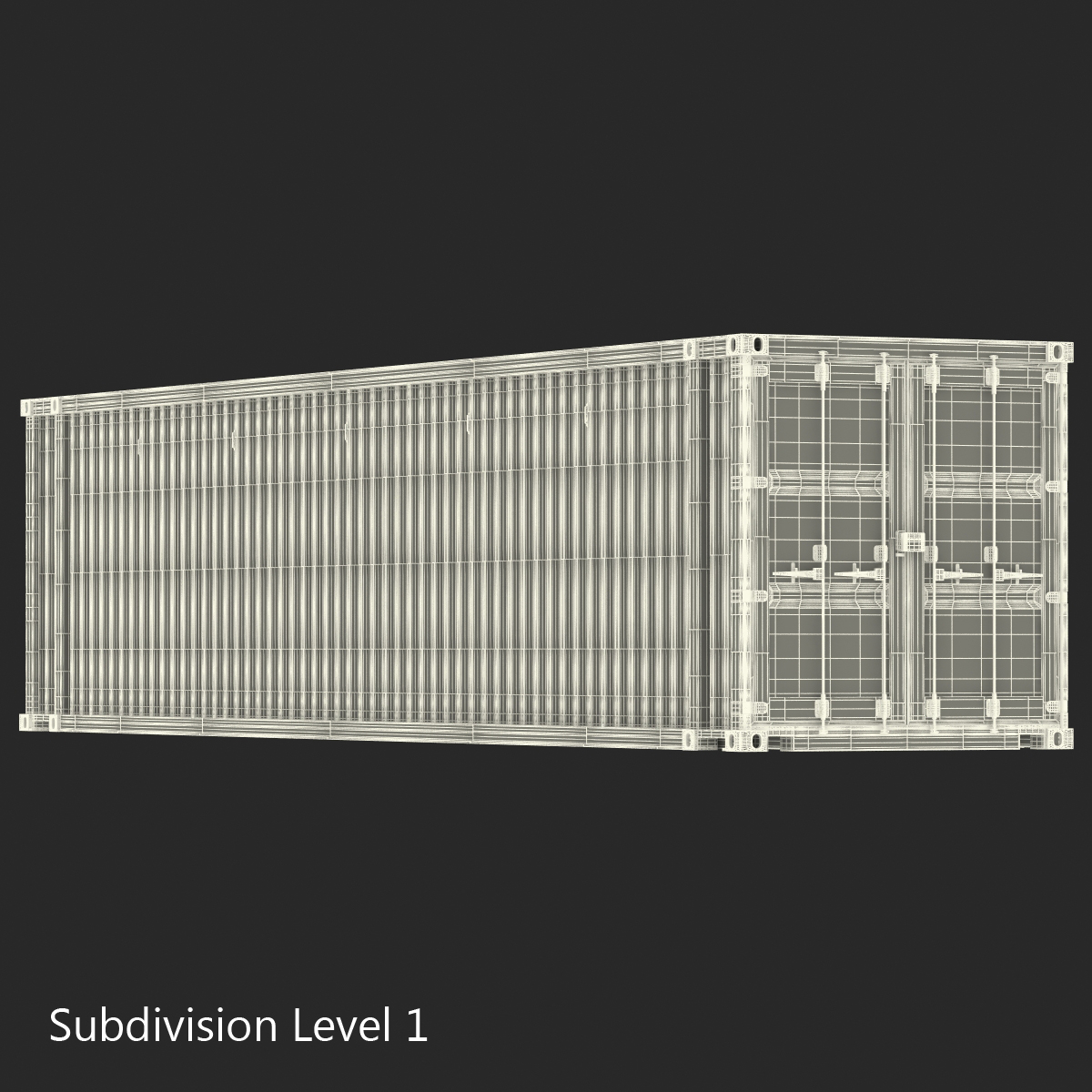 3D 45 ft High Cube Container Green