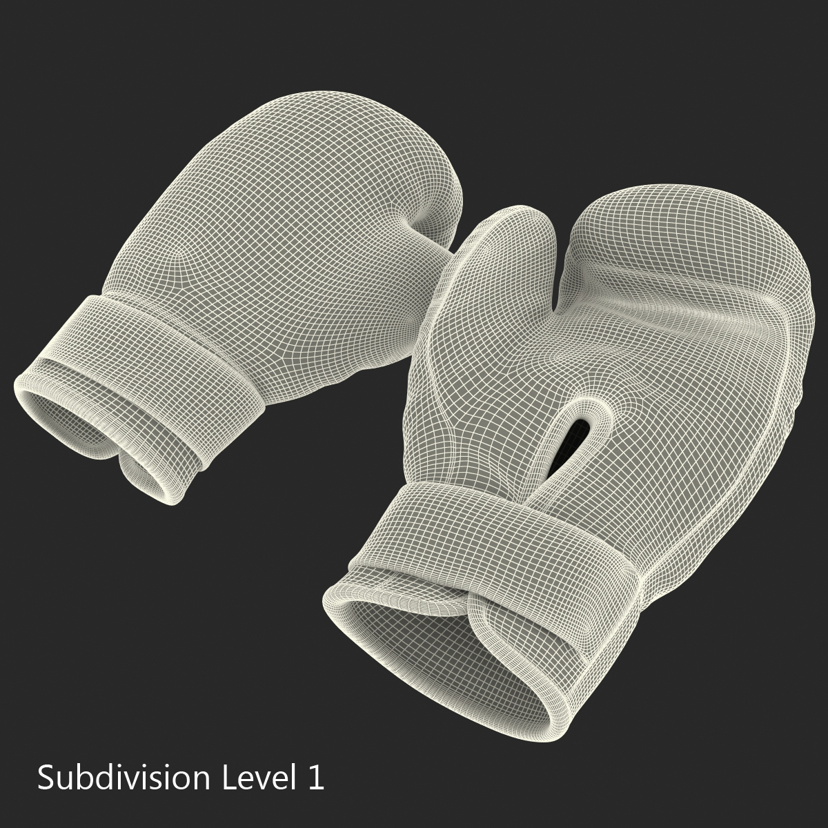 Boxing Gloves Black 3D model