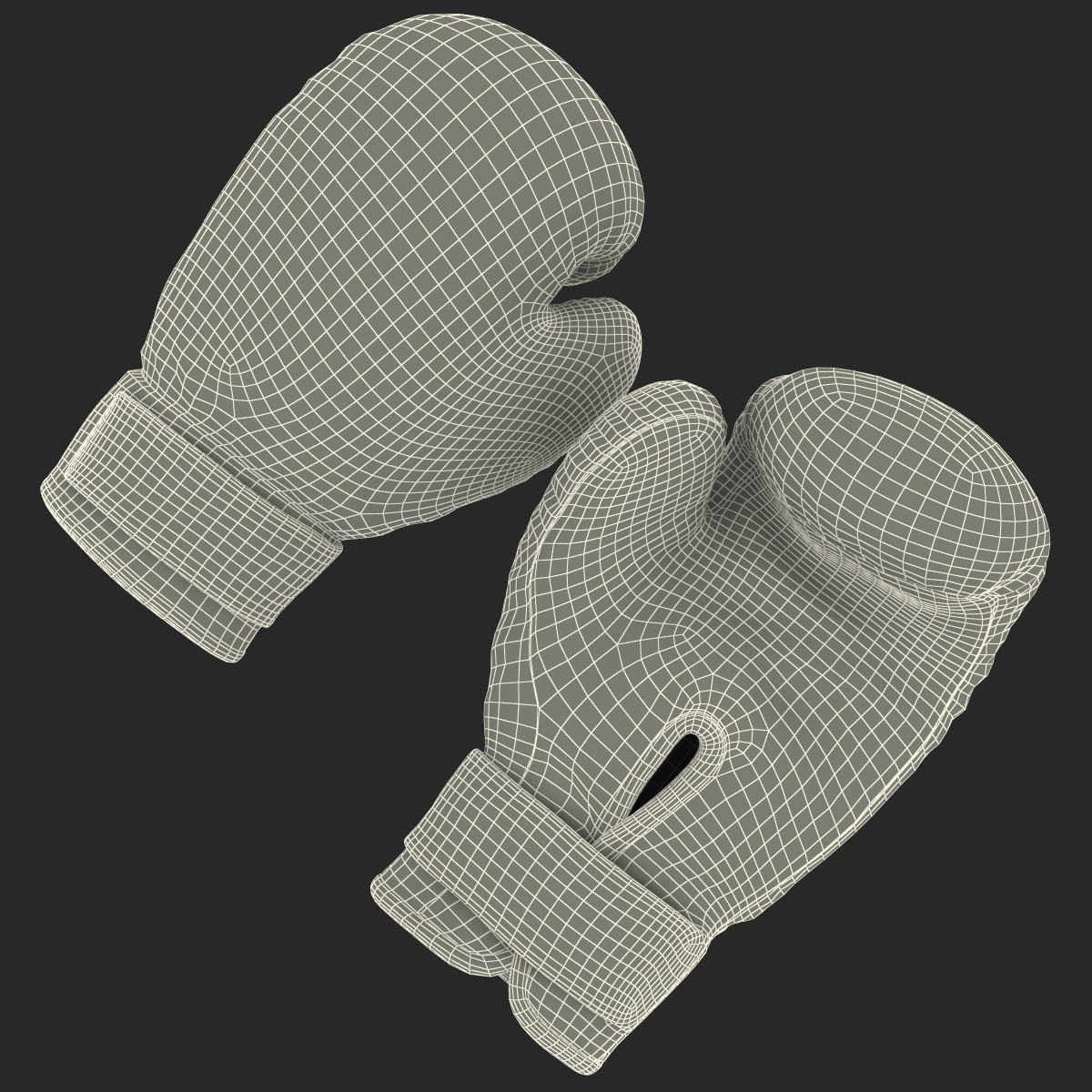 Boxing Gloves Black 3D model