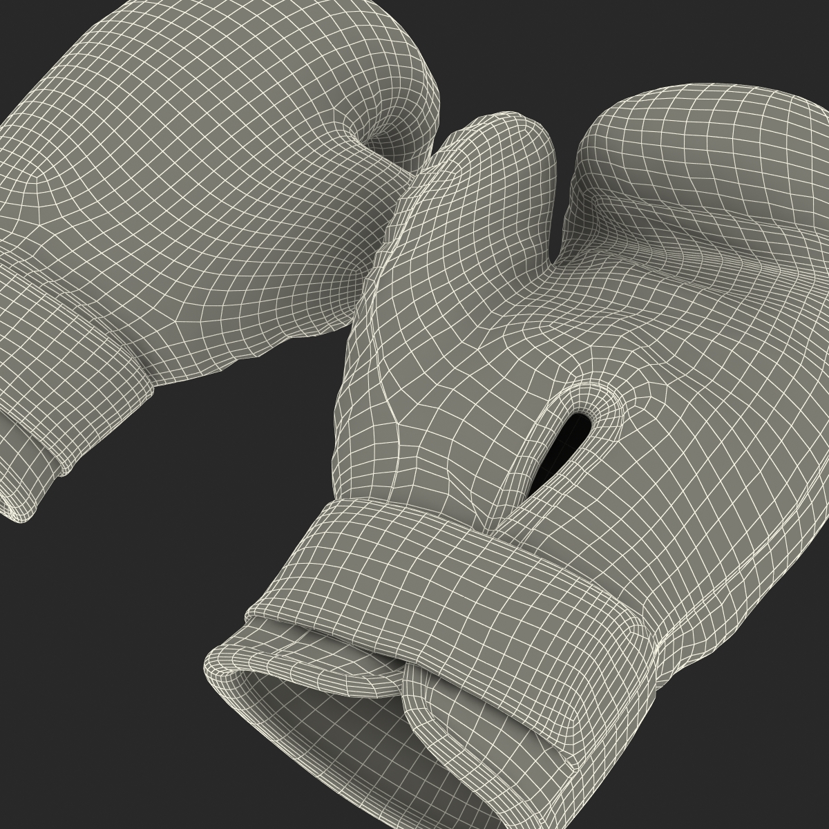 Boxing Gloves Black 3D model