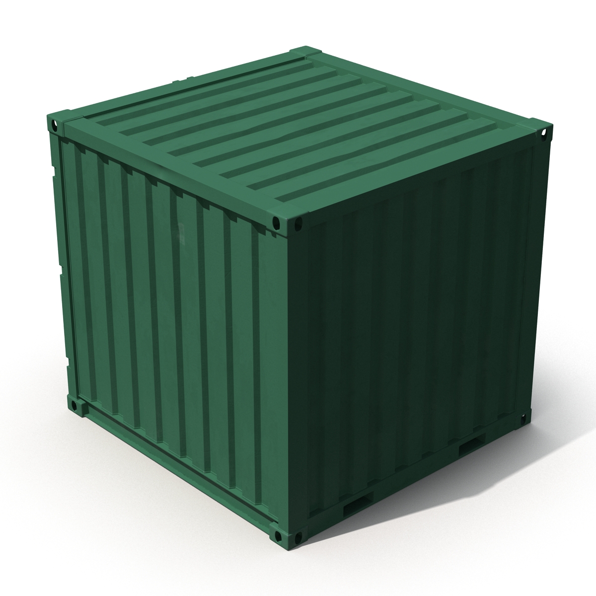 3D 8 ft Storage Container Green model