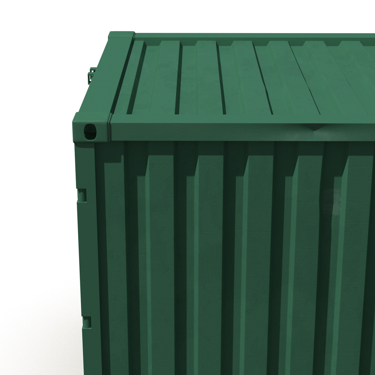 3D 8 ft Storage Container Green model