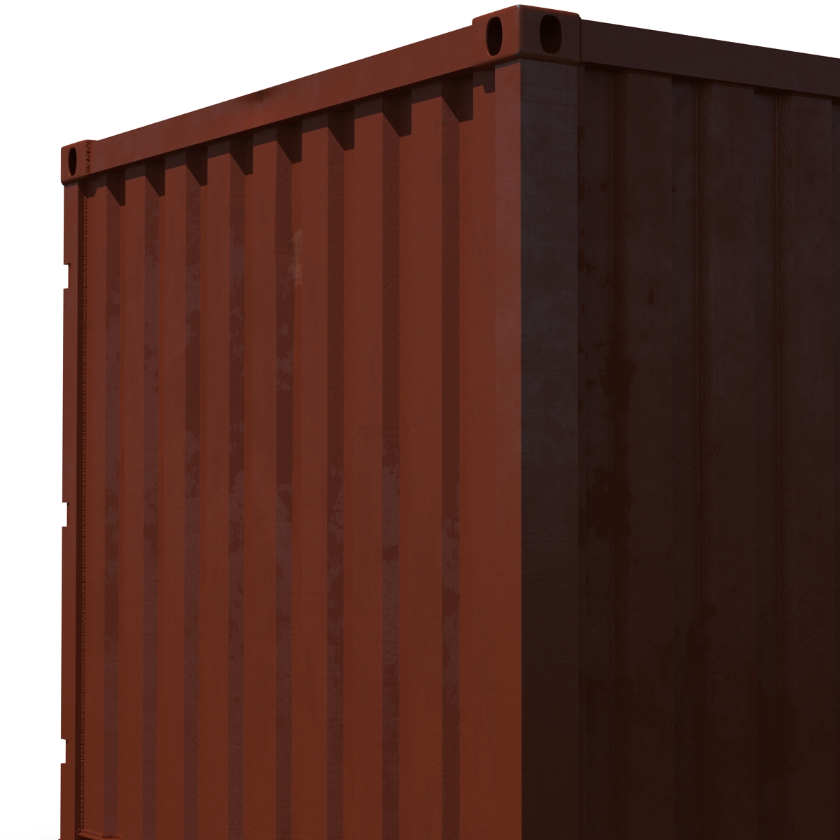 3D 8 ft Storage Container Red