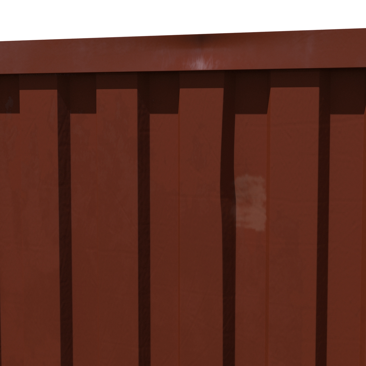 3D 8 ft Storage Container Red