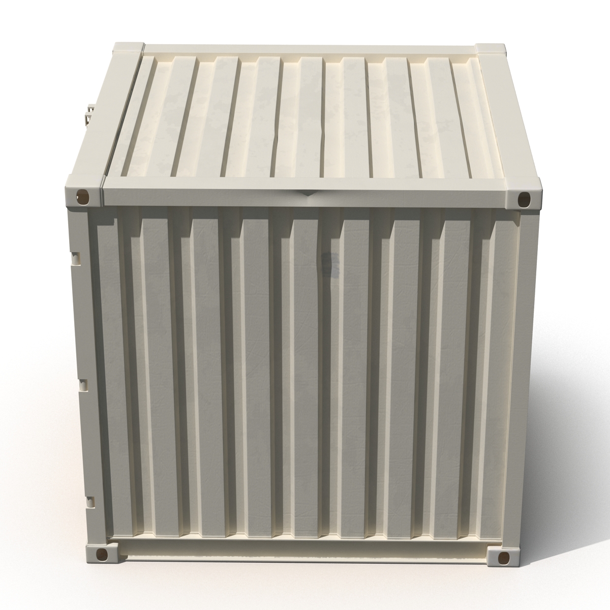 3D 8 ft Storage Container White model