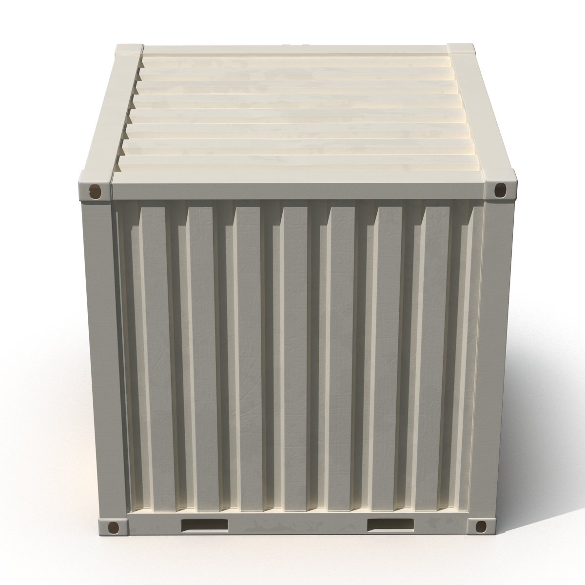 3D 8 ft Storage Container White model