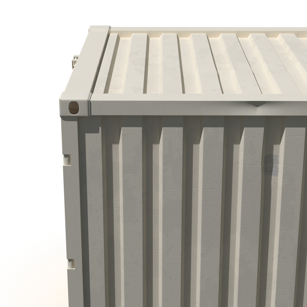 3D 8 ft Storage Container White model