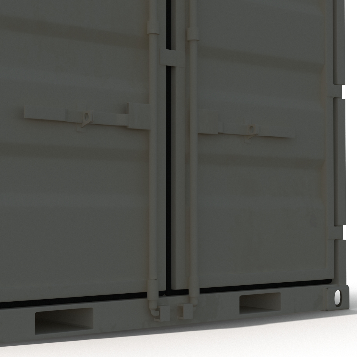 3D 8 ft Storage Container White model