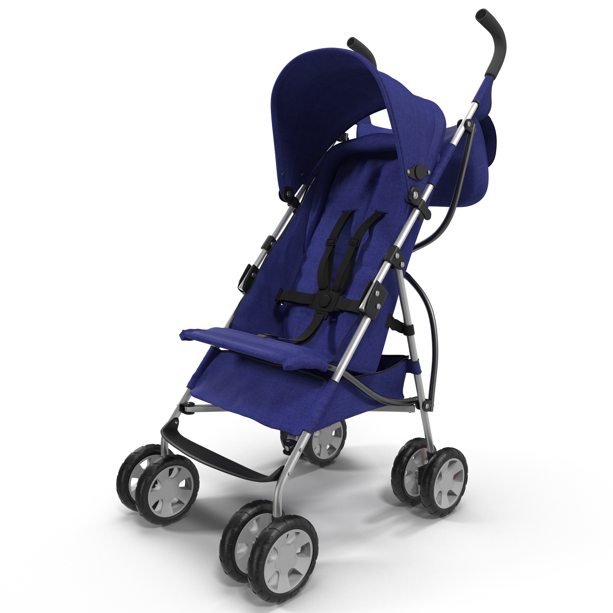 3D Baby Stroller Blue model