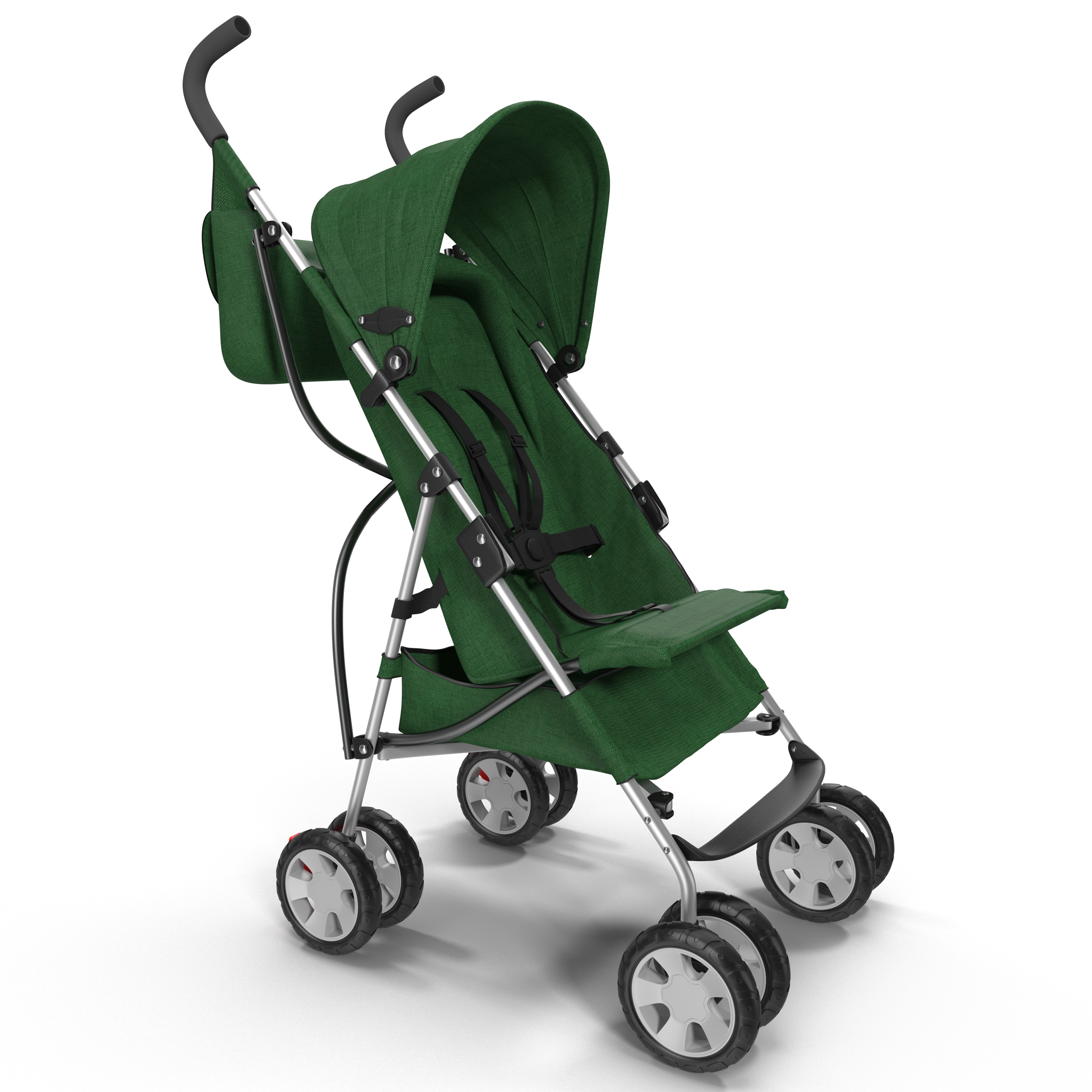 Baby Stroller Green 3D model