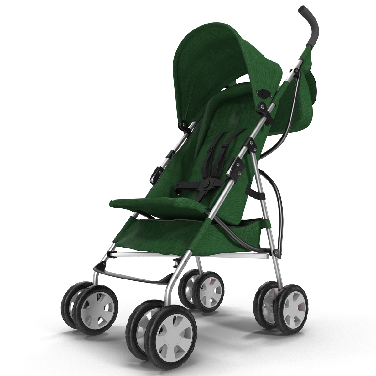 Baby Stroller Green 3D model