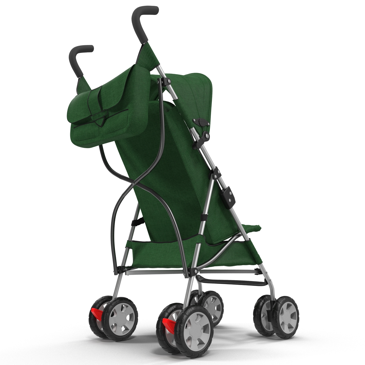 Baby Stroller Green 3D model