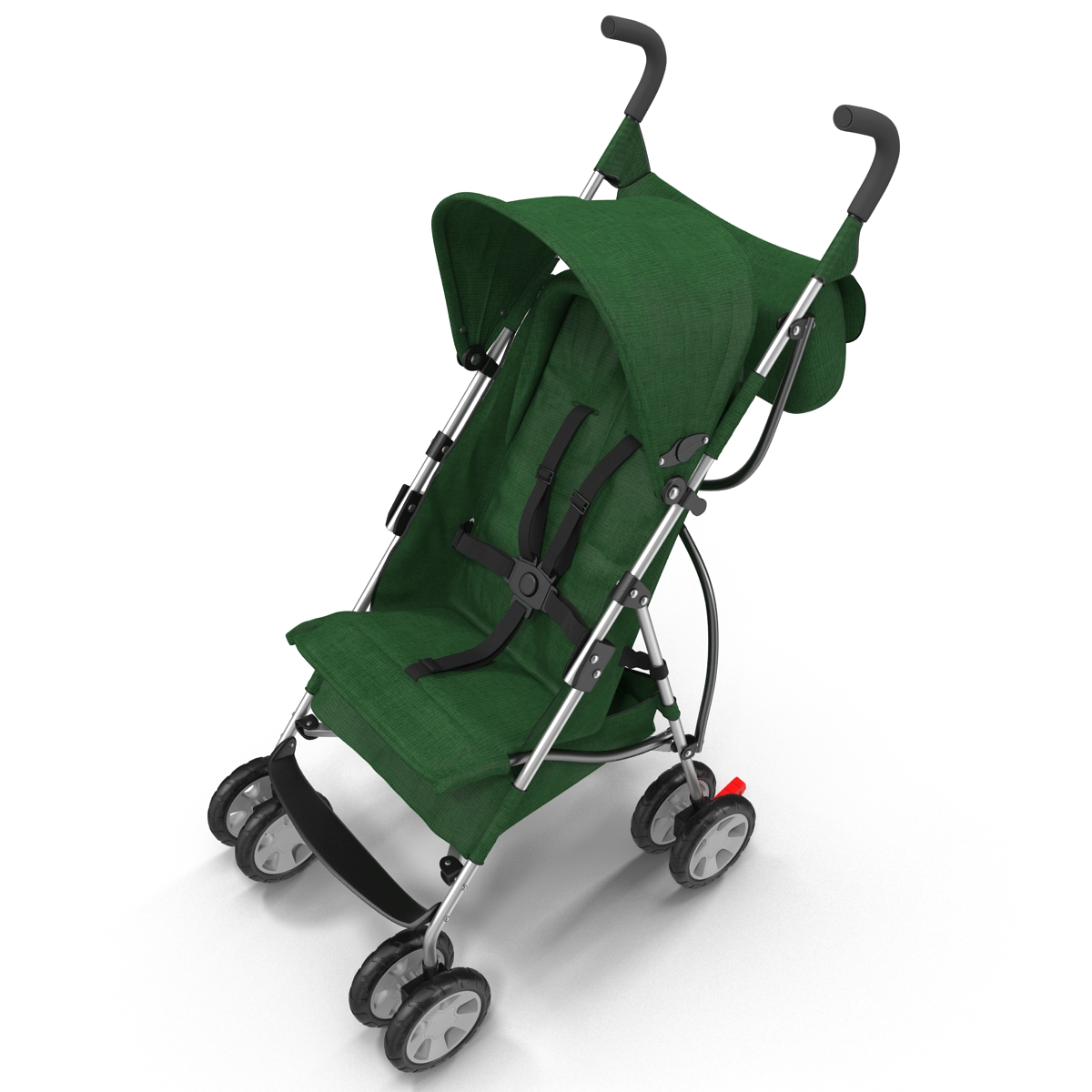 Baby Stroller Green 3D model