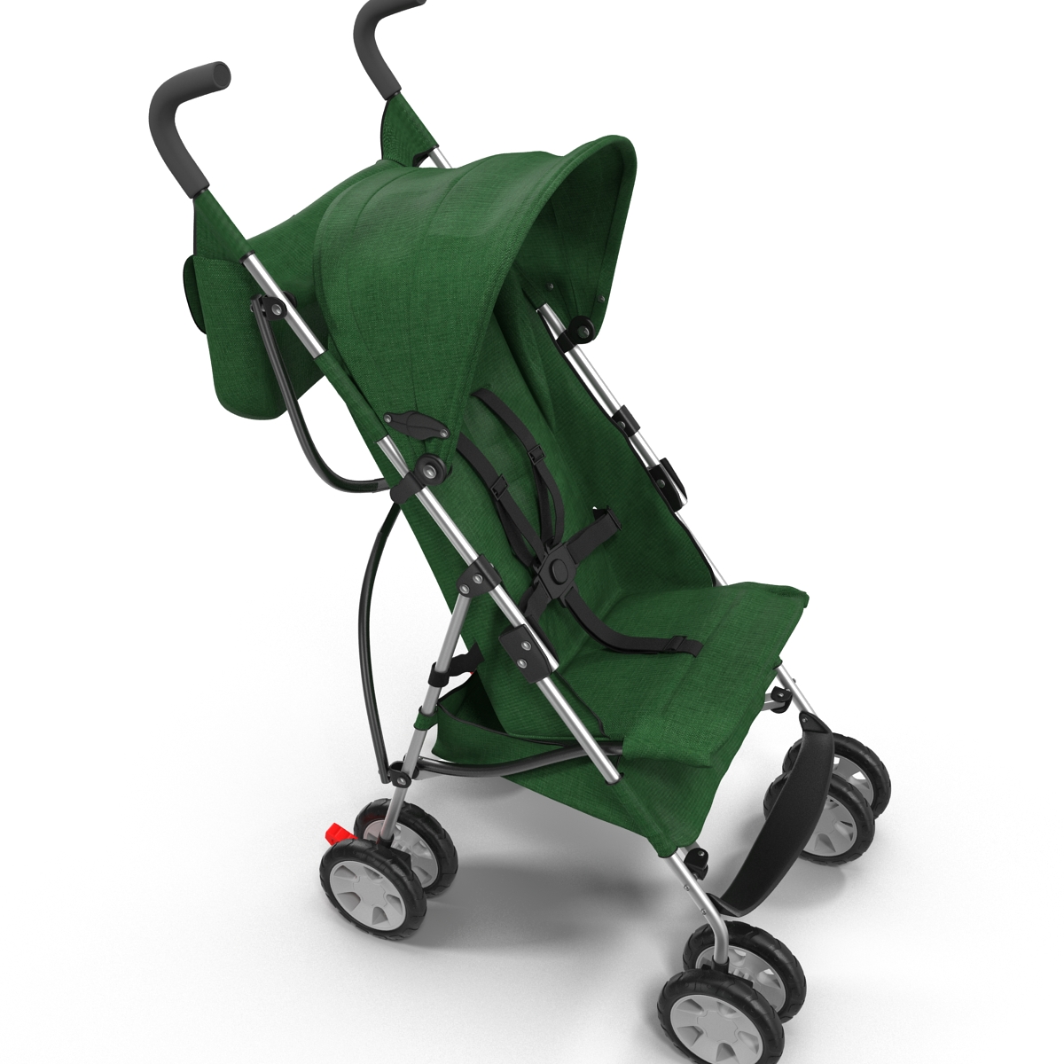 Baby Stroller Green 3D model