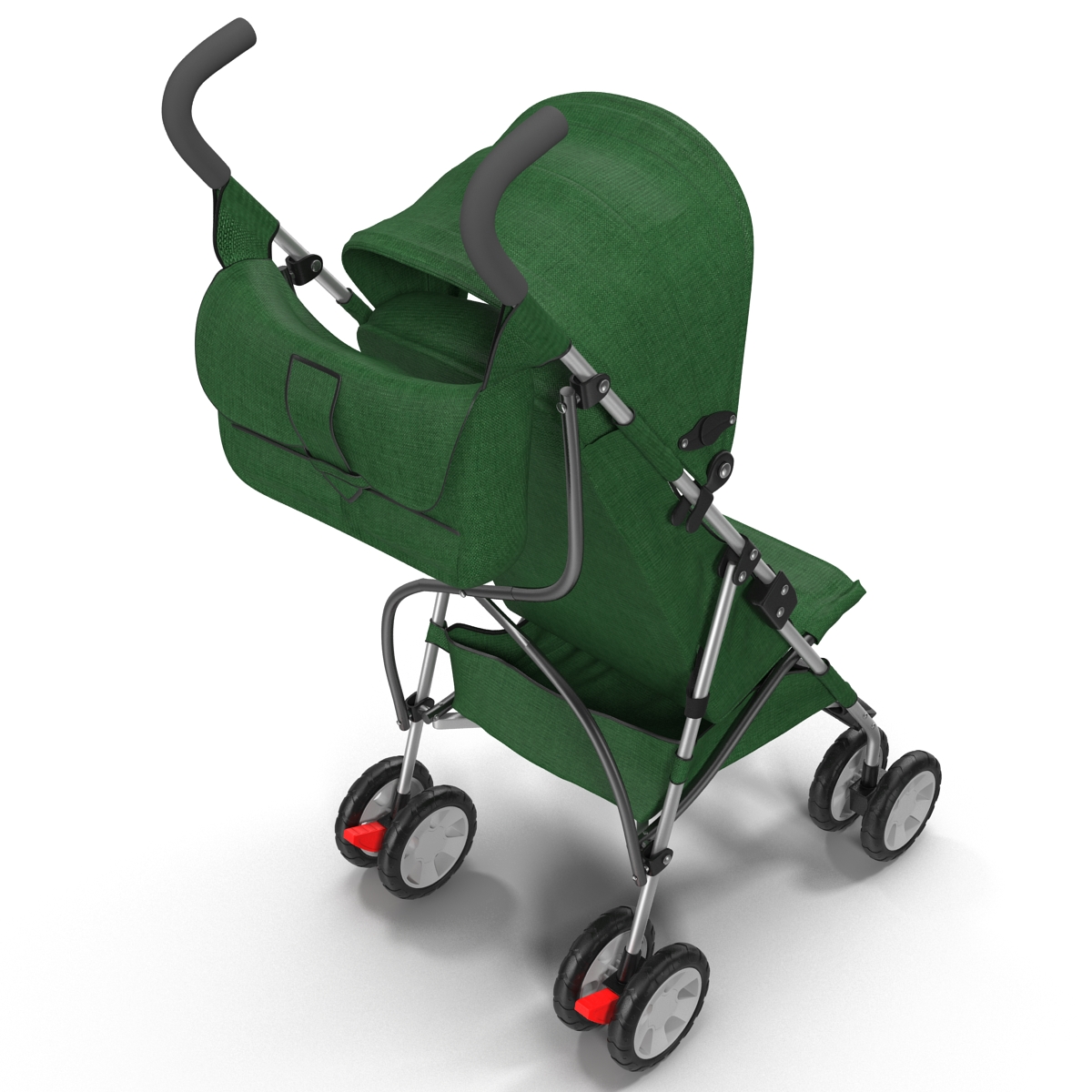 Baby Stroller Green 3D model