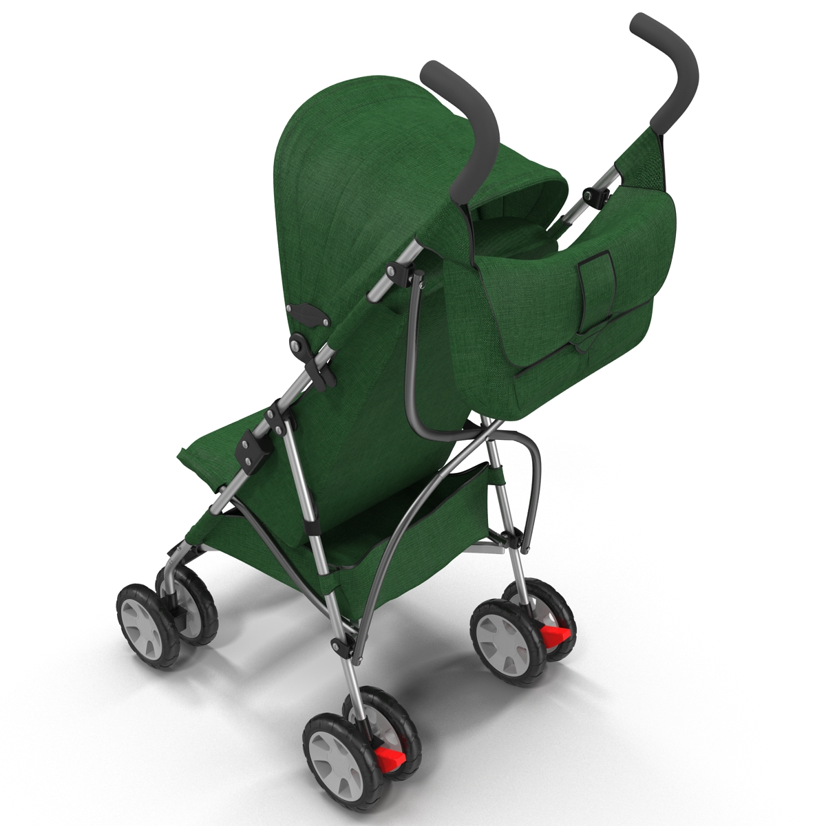 Baby Stroller Green 3D model