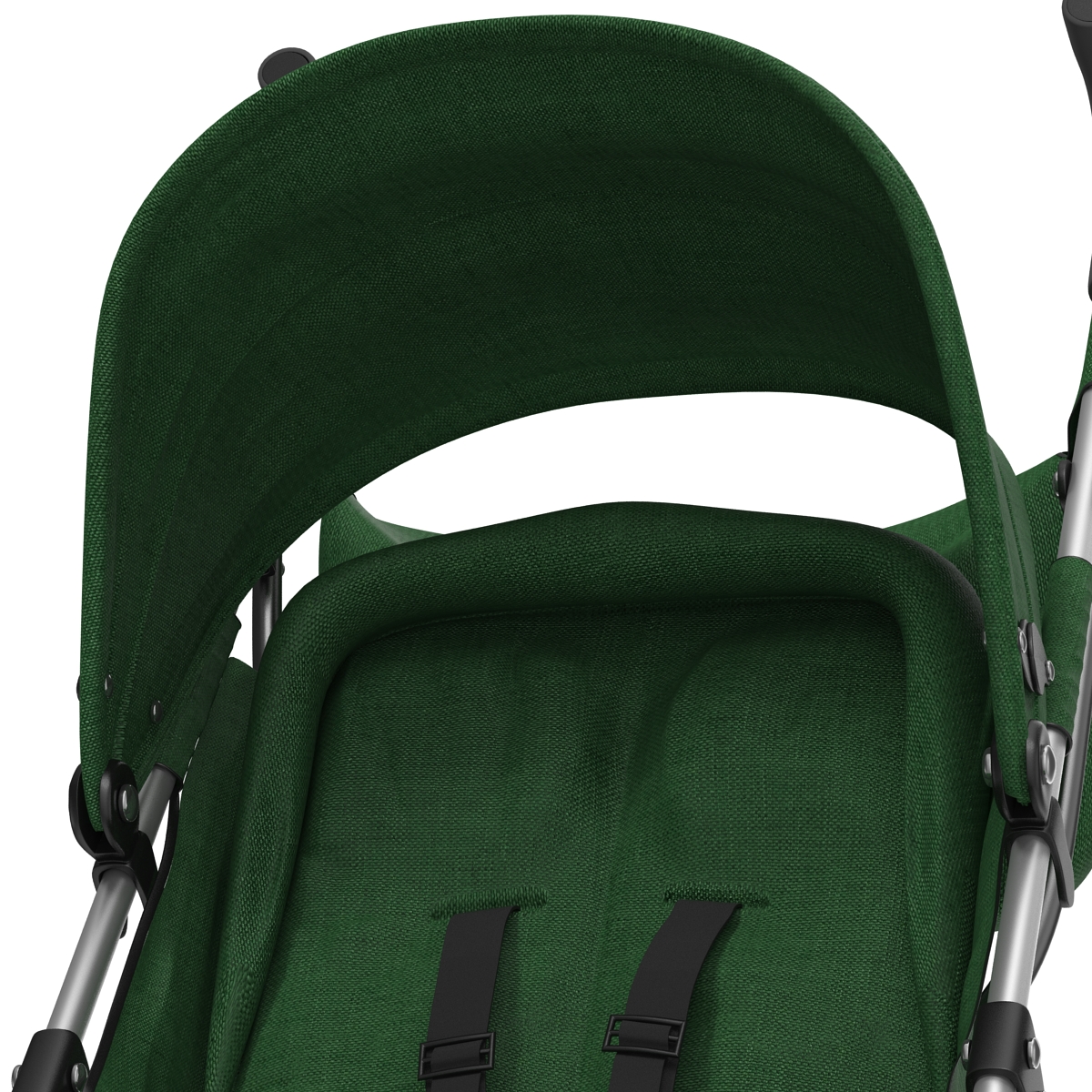 Baby Stroller Green 3D model