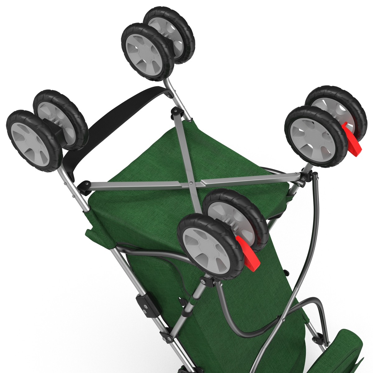 Baby Stroller Green 3D model