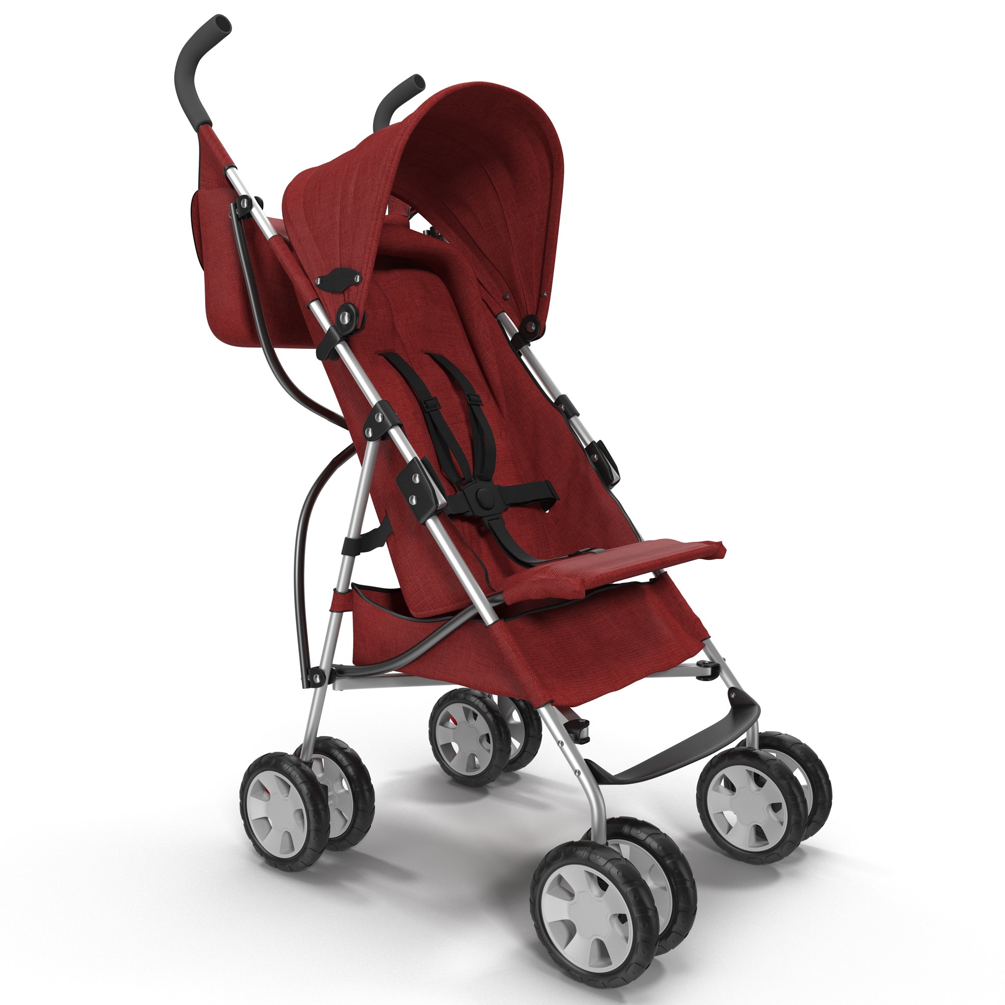 Baby Stroller Red 3D