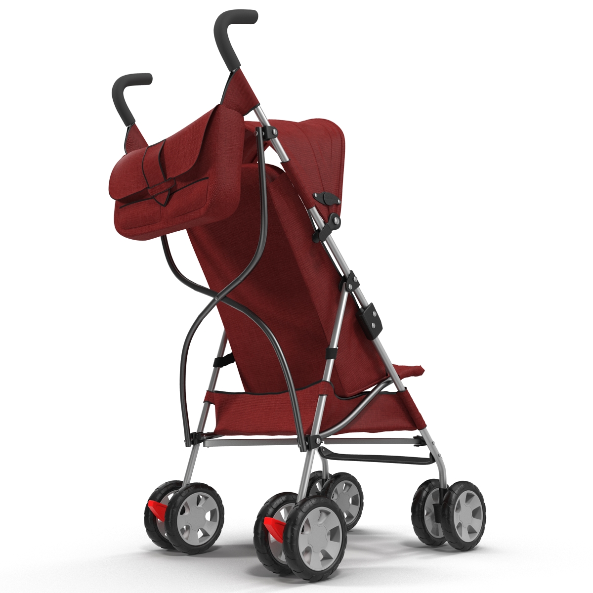 Baby Stroller Red 3D