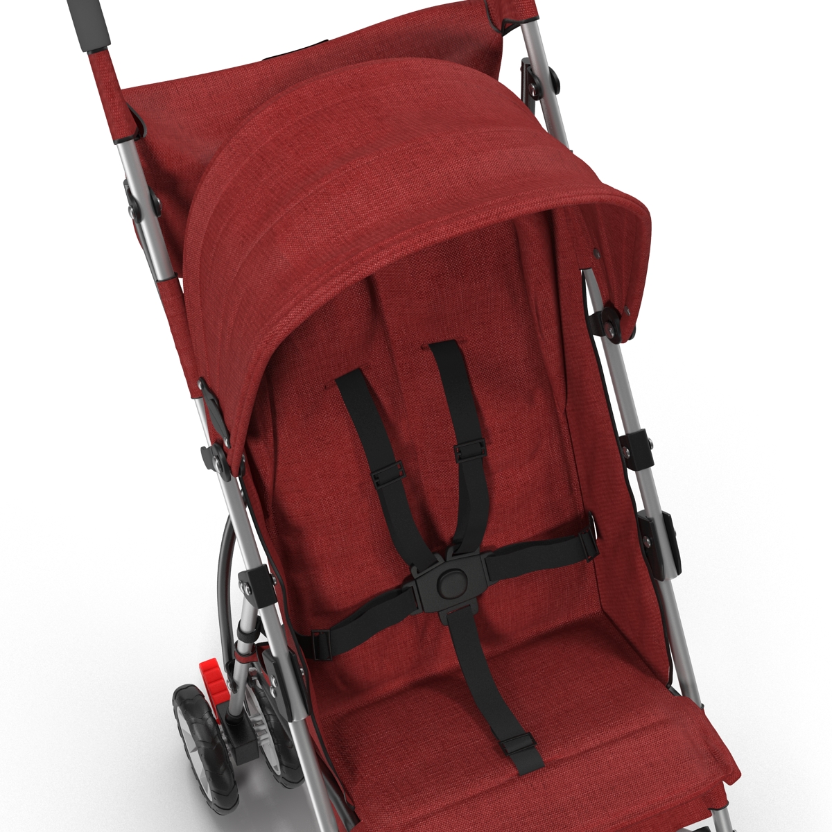 Baby Stroller Red 3D