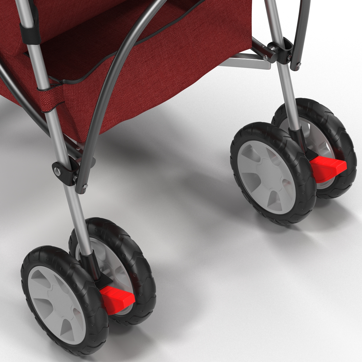 Baby Stroller Red 3D