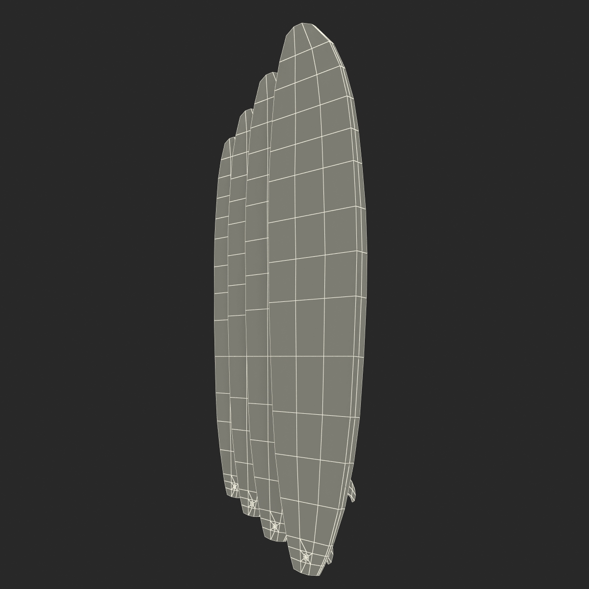 3D Surfboard Longboard Set model