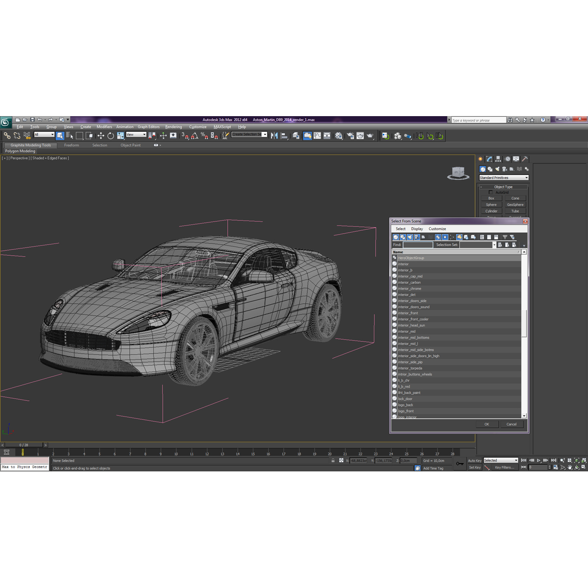 3D Aston Martin DB9 2014