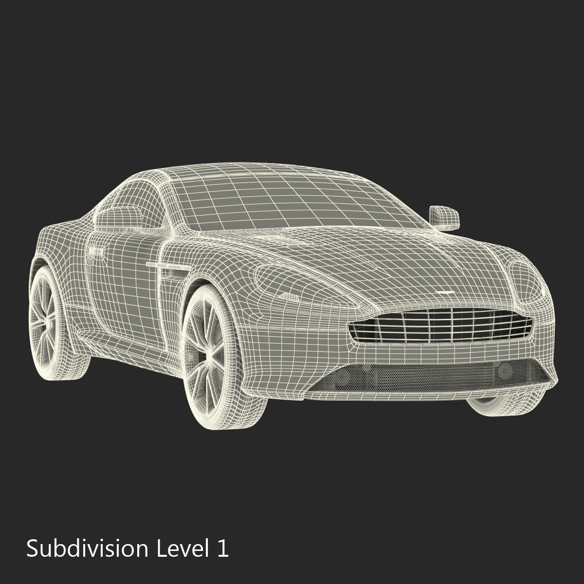 Aston Martin DB9 2014 Simple Interior 3D