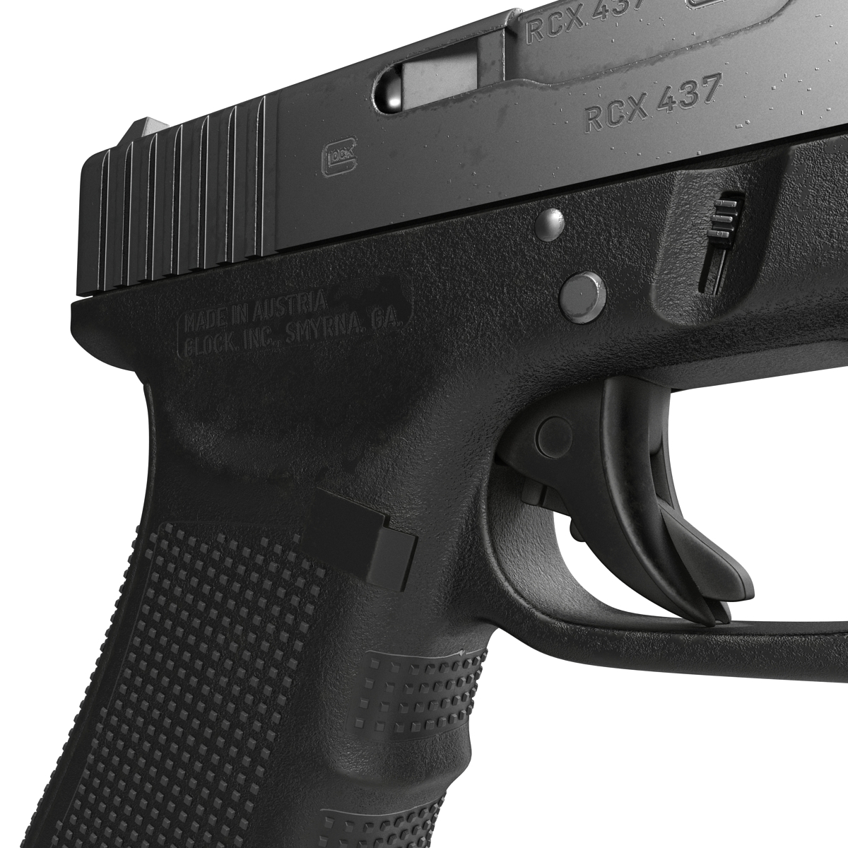 3D Glock 17 Semi Automatic Pistol Black